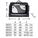 Vario Double Mobile kennel, S: 91 × 60 × 61/57 cm, black/grey