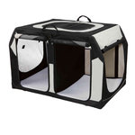 Vario Double Mobile kennel, S: 91 × 60 × 61/57 cm, black/grey