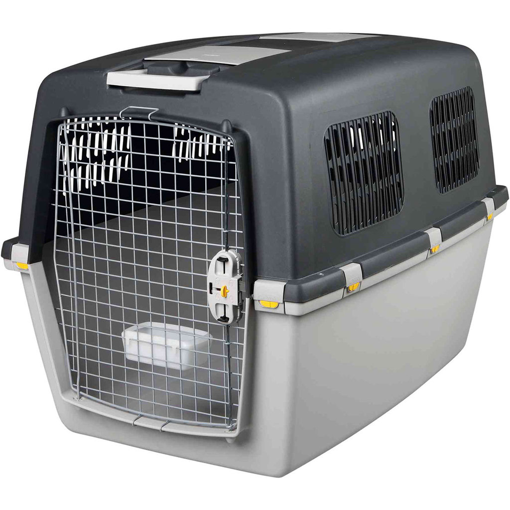 Gulliver 4 transport box, S–M: 52 × 51 × 72 cm, light grey/dark grey