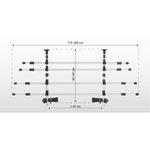 Barras Protectoras, 105–172 cm, 46–60 cm, Plata-Negro