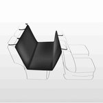 Funda Asiento Coche, 1.40 × 1.45 m, Negro-Marrón