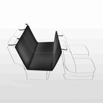Car seat cover, 1.50 × 1.35 m, black