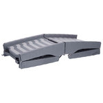 Ramp, 3-way foldable, plastic, 39 × 150 cm, grey