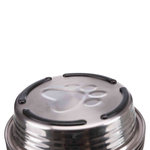 Comedero Acero Inox. Acristalado, 0.2l/ø12 cm