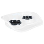 Bowl set, plastic, 0,25 l/ø 9 cm & 0,3 l/ø 11 cm/46 × 11 × 30 cm, white/bowls: v