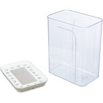 Bote Alimento y Snacks, Transparente/Blanco, 2,2 l/15 × 14 × 19 cm