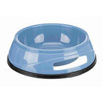 Comedero Plástico Pesado, Anillo Caucho, 0.3l, ø12 cm