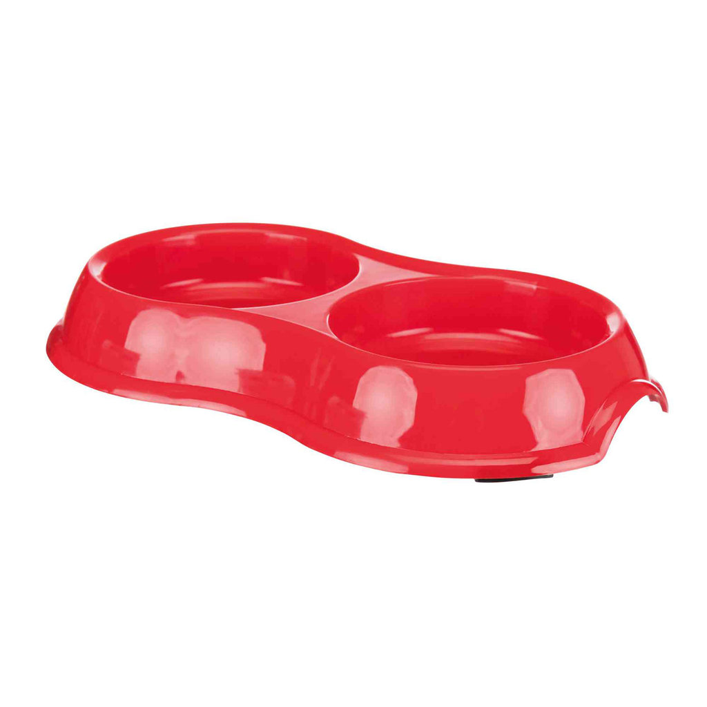 Double cat bowl, light-weight version, plastic, 0.2 l/ø 11 cm