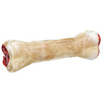 Hueso relleno de Salami, Piel Natural, 140 g, 17 cm