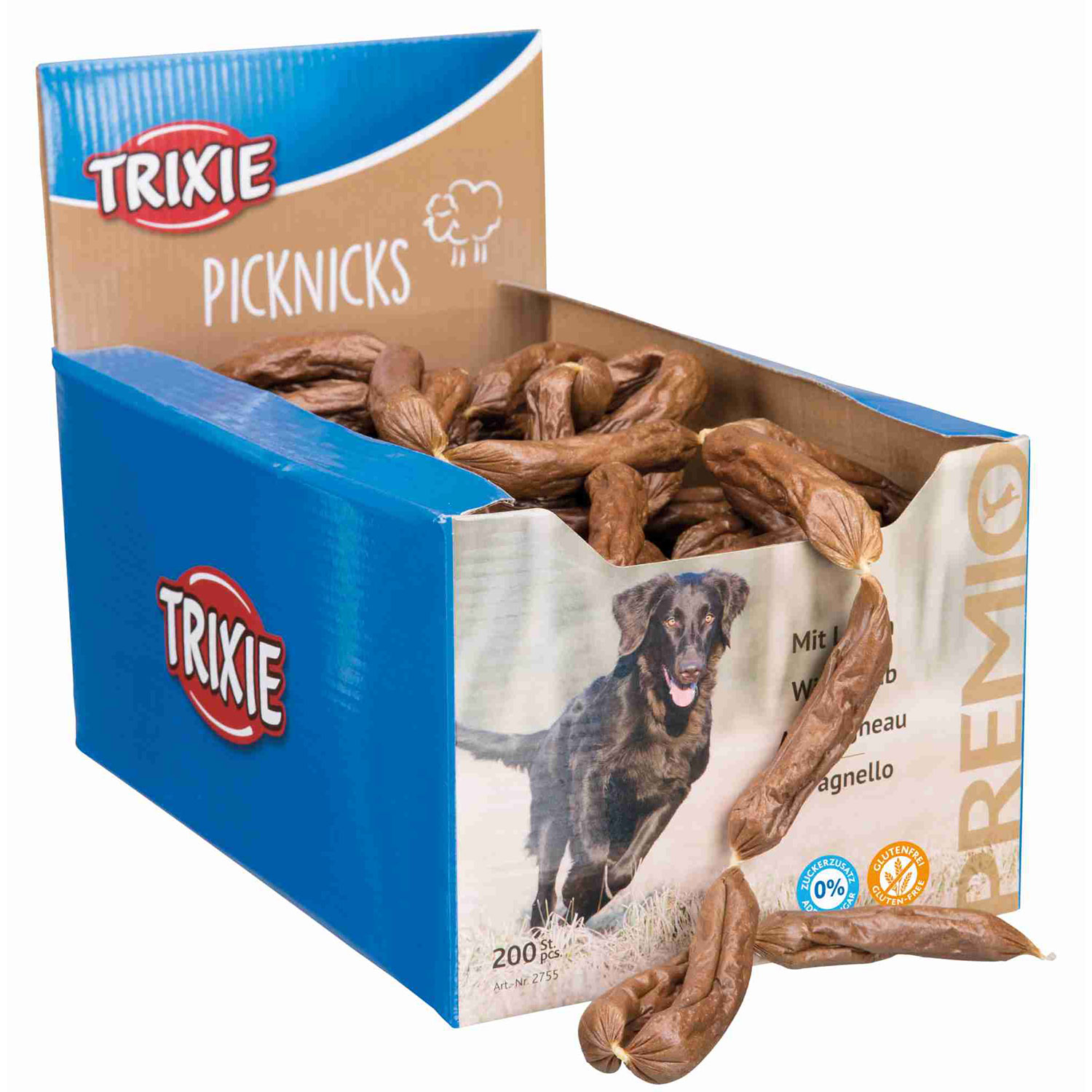 Trixie Premio Picknicks Würste | aus Lamm 8 cm lang | Stück 8g