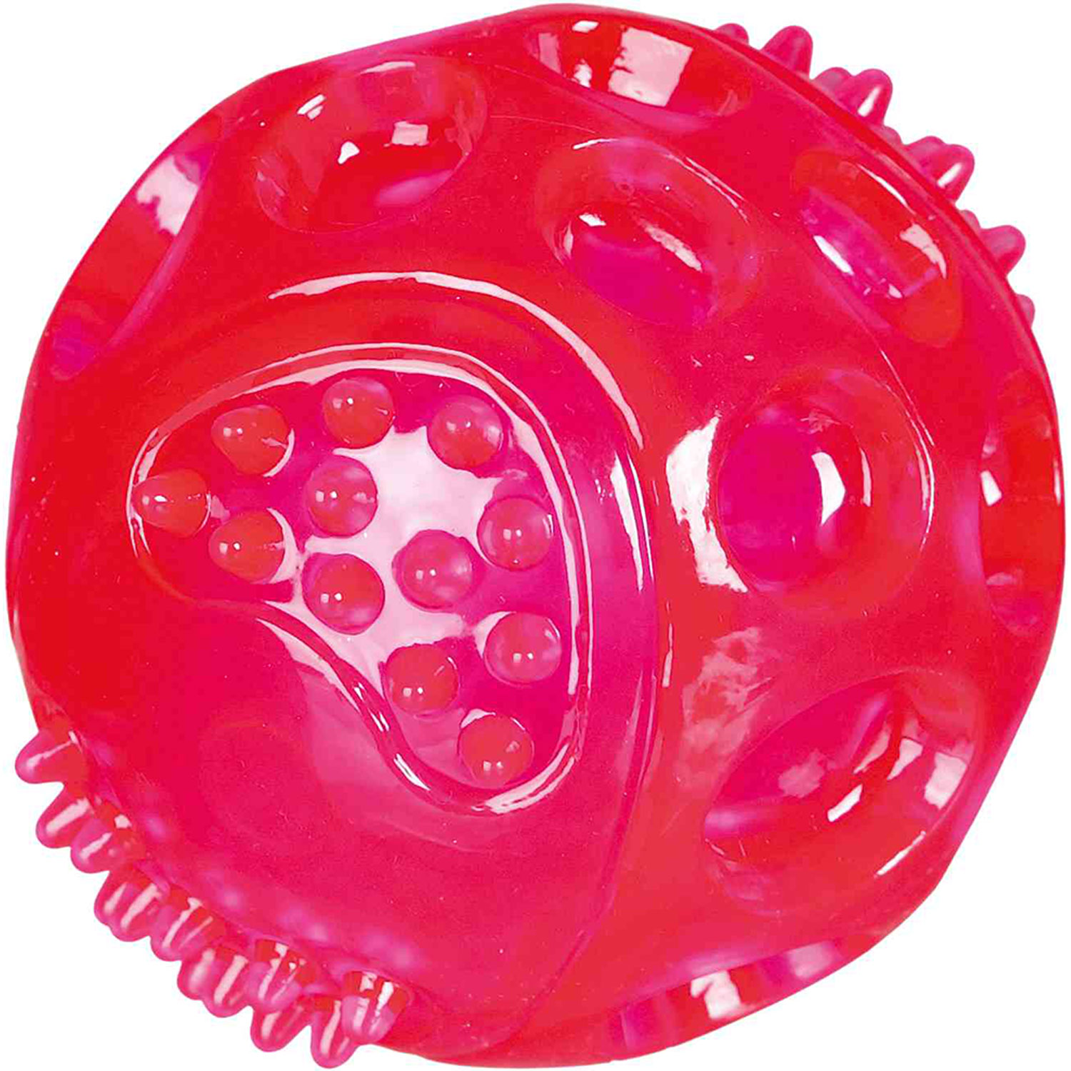 Pelota Flash Para Perros TRIXIE - Luminosa, De Caucho Resistente, Ideal Para Jugar De Noche