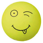 4 smiley balls, foam rubber, ø 6 cm