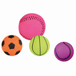 24 neon balls, foam rubber, floatable, ø 6 cm, neon, various