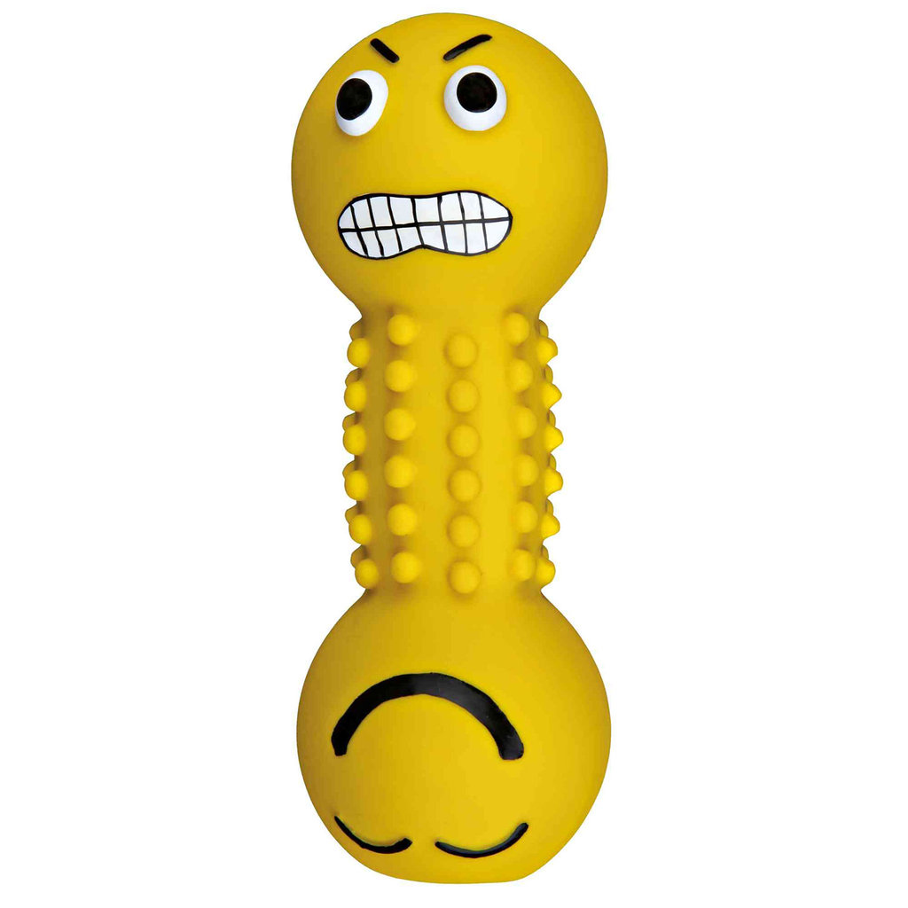 Smiley dumbbell, latex, 19 cm