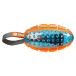 Pelota Rugby con Cuerda MUTE, 27 cm, Naranja-Azul