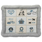 Colchoneta Patchwork, 75 × 60 cm, Gris