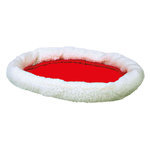 Cuddly bed, 47 × 38 cm, wool-white/red
