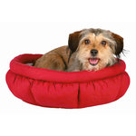 Cama Leona, ø45 cm, Rojo-Gris