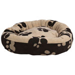 Sammy bed, ø 50 cm, black/beige