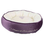 Pet's Home bed, ø 50 cm, purple/cream