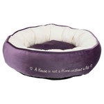 Pet's Home bed, ø 50 cm, purple/cream