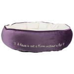 Pet's Home bed, ø 50 cm, purple/cream