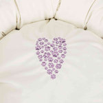 Pet's Home bed, ø 50 cm, purple/cream