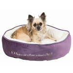 Pet's Home bed, ø 50 cm, purple/cream