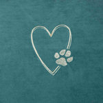 Cama Pet Home, 80 × 60 cm, Crema-Azul Petróleo