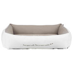 Cama Pet Home, 100 × 70 cm, Blanco-Gris topo