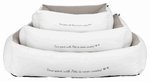 Cama Pet Home, 100 × 70 cm, Blanco-Gris topo
