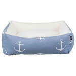 Cama Anchor, 80 × 65 cm, Azul-Blanco