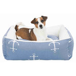 Cama Anchor, 80 × 65 cm, Azul-Blanco