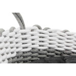 Cesta Nabou, Tejida, ø45 cm, Gris-Blanco