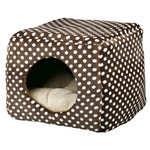 Cueva/Cama Suave Mina, 40 × 32 × 40 cm, Marrón-Beige
