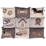Manta Patchwork, 55 × 40 cm, Marrón-Beige