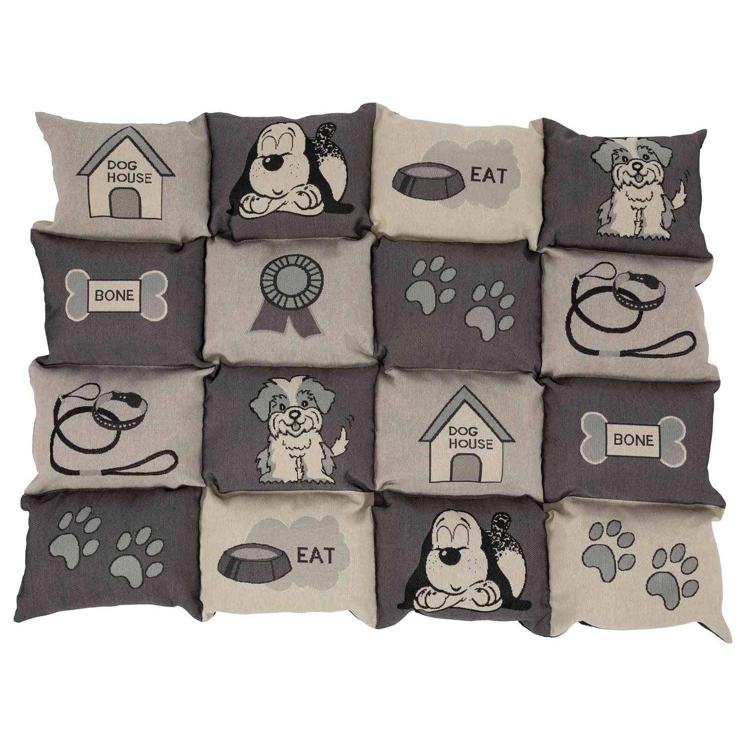 ordenar enemigo Teseo Manta Patchwork, 105 × 80 cm, Beige-Gris