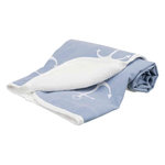 Manta Anchor, 150 × 100 cm, Azul-Blanco