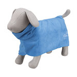Albornoz perros, M, Microfibra, 50 cm, Azul