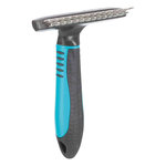 Metal groomer, long hair, two rows, 10 × 15 cm