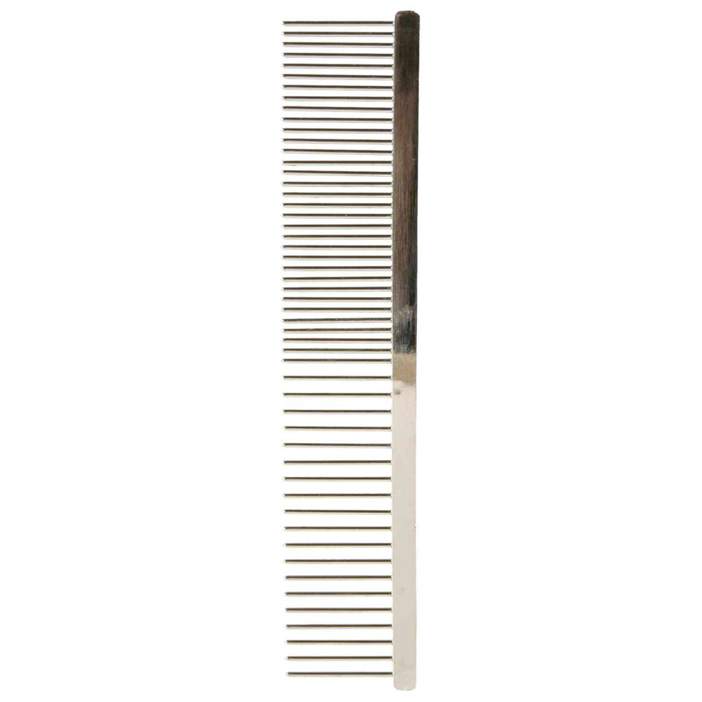 Metal comb, medium/wide teeth, 16 cm