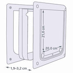 2-Way dog flap, XS–S: 25 × 29 cm, white