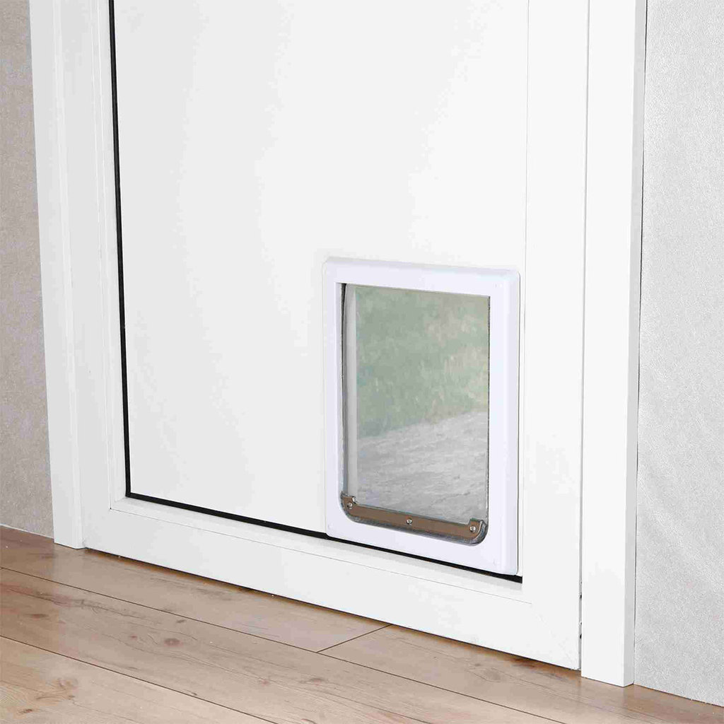 2-Way dog flap, S–M: 30 × 36 cm, white