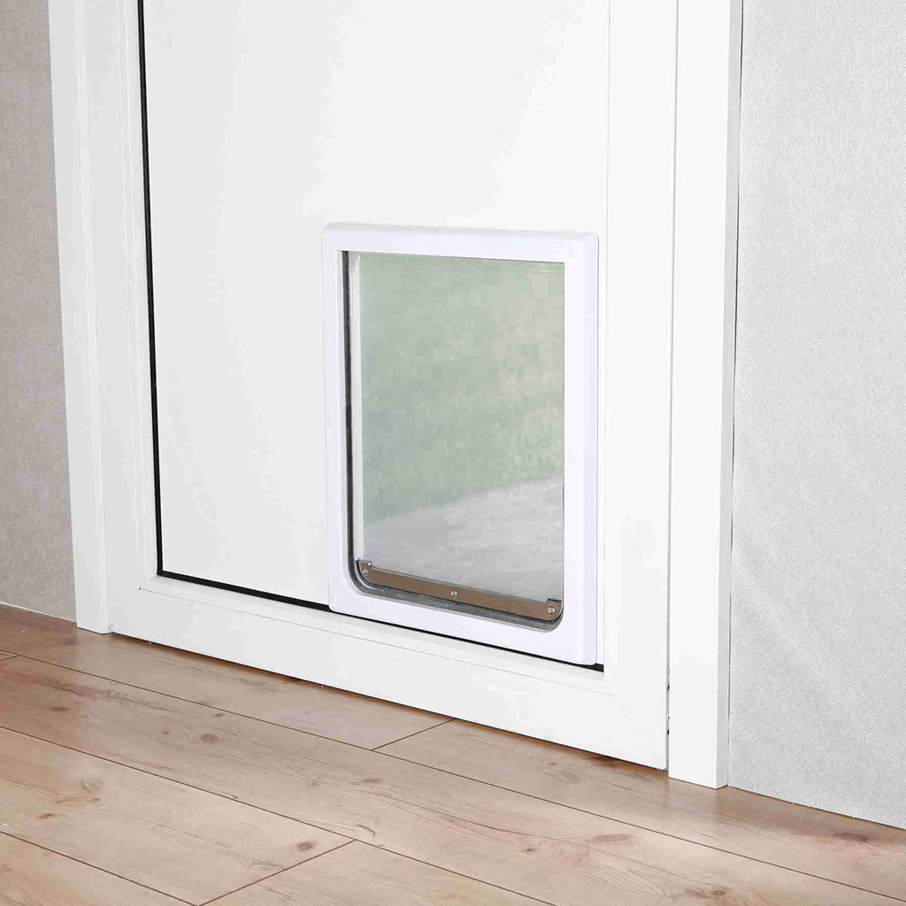 2-Way dog flap, M–XL: 39 × 45 cm, white