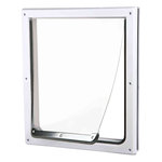 2-Way dog flap, M–XL: 39 × 45 cm, white