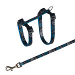 Cat harness with leash, nylon, 27–45 cm/10 mm, 1.20 m