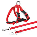 Car harness for cats, 20–50 cm/15 mm, red