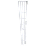 Rejilla ventana inclinada, Lateral, 62 × 16/7 cm, Blanco