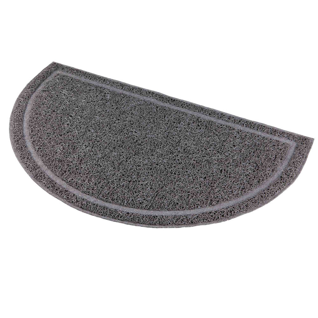 Alfombrilla PVC, Semi-circular, 59 × 35 cm, Antracita