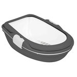 Bandeja Berto XL con Separación, 47 × 26 × 69 cm, Antracita-Blanco